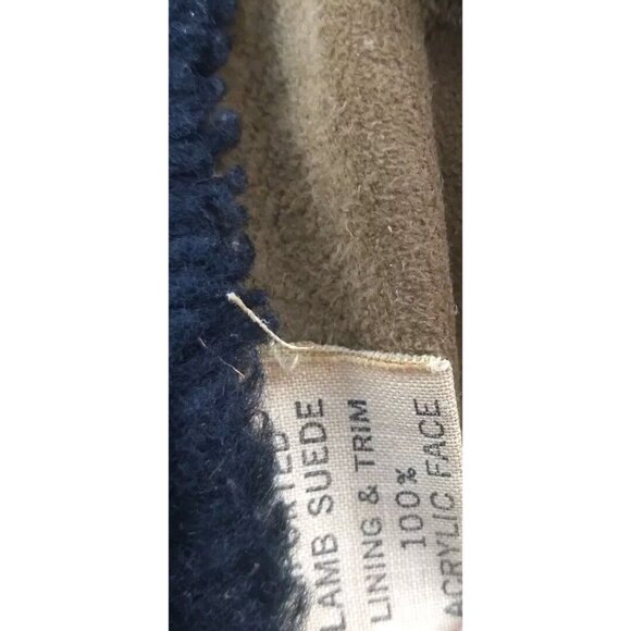 Vtg Retro BB Lorry Repurpose Shearling Coat Mens SZ 42 Regular Brown Lamb Suede - Picture 11 of 16